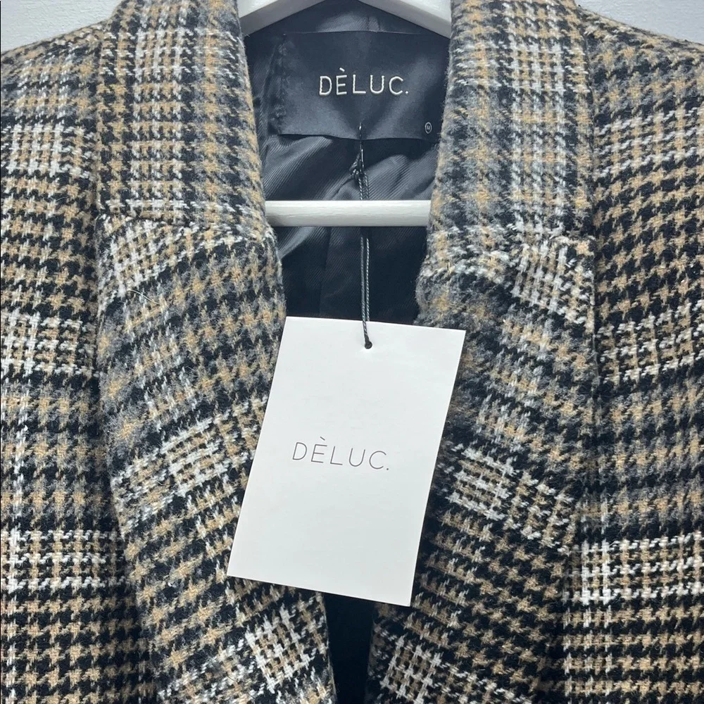 NWT Dèluc Maverick Blazer in Camel Black & White Size Medium